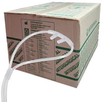 50 x Sauerstoff-Nasenbrille INTERSURGICAL für Erwachsene mit 1,8 m Schlauch