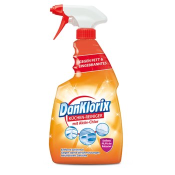 DanKlorix Küchen-Reiniger Hygiene Kraft-Spray mit Aktiv-Chlor 750 ml