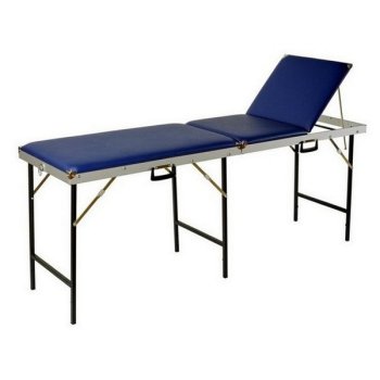 Koffer-Massagebank 3-teilig blau 56 cm breit Untersuchungsliege und Massageliege