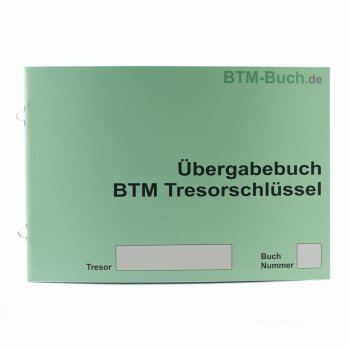 Übergabebuch BTM Tresorschlüssel