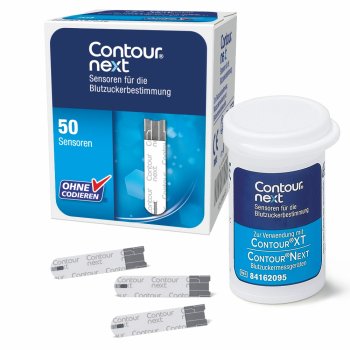 Contour Next 50 Sensoren ASCENSIA Teststreifen für Blutzuckermessgerät