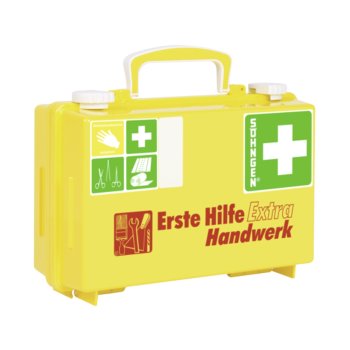 Erste Hilfe Koffer extra HANDWERK SÖHNGEN Verbandkasten QUICK-CD gelb