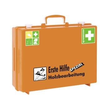 Erste Hilfe Koffer SPEZIAL Holzbearbeitung SÖHNGEN Verbandkasten MT-CD orange