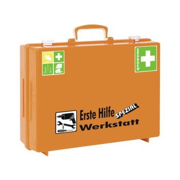 Erste Hilfe Koffer SPEZIAL Werkstatt SÖHNGEN Verbandkasten MT-CD orange