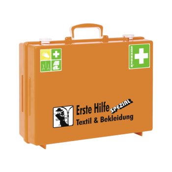 Erste Hilfe Koffer SPEZIAL Textil & Bekleidung SÖHNGEN Verbandkasten MT-CD orange