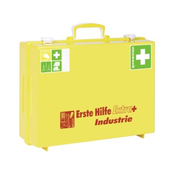 Erste Hilfe Koffer extra + INDUSTRIE SÖHNGEN Verbandkasten MT-CD gelb