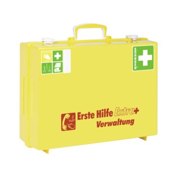 Erste Hilfe Koffer extra + VERWALTUNG SÖHNGEN Verbandkasten MT-CD gelb