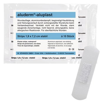 aluderm-aluplast Strips 1,9 x 7,2 cm SÖHNGEN stabil 10 Stück