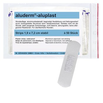 aluderm-aluplast Strips 1,9 x 7,2 cm SÖHNGEN stabil 50 Stück