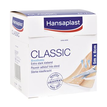 Hansaplast CLASSIC 8 cm x 5 m Wundpflaster starr