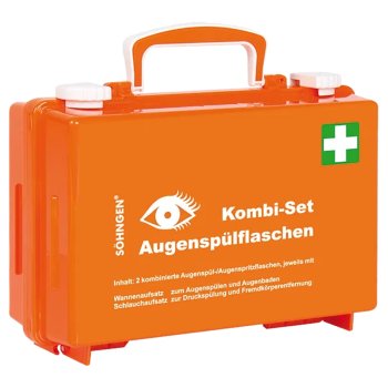 Kombi Set Augenspülstation SÖHNGEN QUICK-CD orange