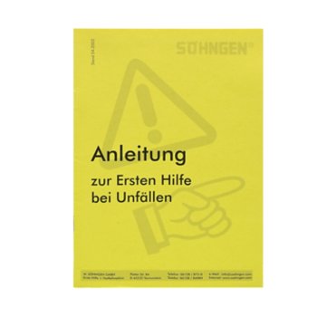 Anleitung Erste-Hilfe SÖHNGEN Heftform gelb entspricht DGUV 204-006