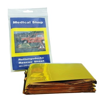 Rettungsdecke HOLTHAUS Medical Shop gold silber 210 x 160 cm