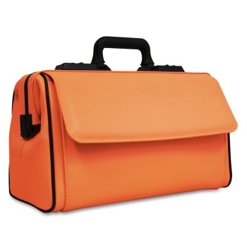 Arzttasche RUSTICANA orange DÜRASOL Großformat mit 2 Vortaschen inkl. 1 Ampullenspender