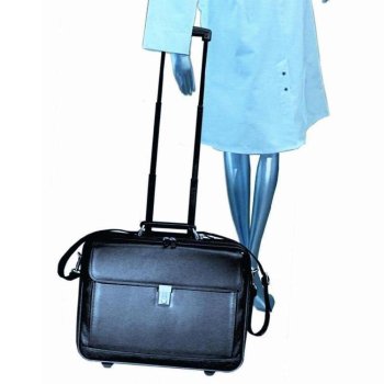Arzttasche MOBILO schwarz DÜRASOL Nappaleder Arztkoffer und Trolley in einem
