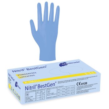 Nitril Handschuhe BestGen blau L groß Meditrade 100 Stück