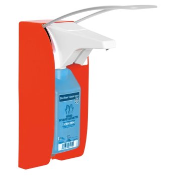 Eurospender 1 plus Signalfarbe rot für 1000 ml BODE langer Armhebel für Hände-Desinfektionsmittel und Waschlotionen