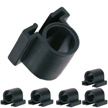 6 x Spatelhalter KAWE schwarz zur Diagnostikleuchte LED und Cliplight Diagnostikleuchten