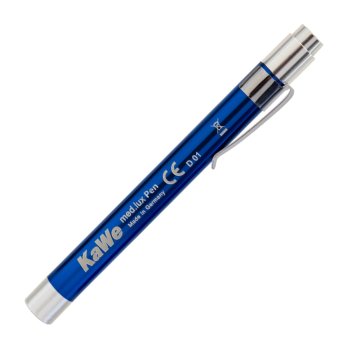 med.lux Pen LED blau KAWE mit Druckknopf und Dauerlichtfunktion