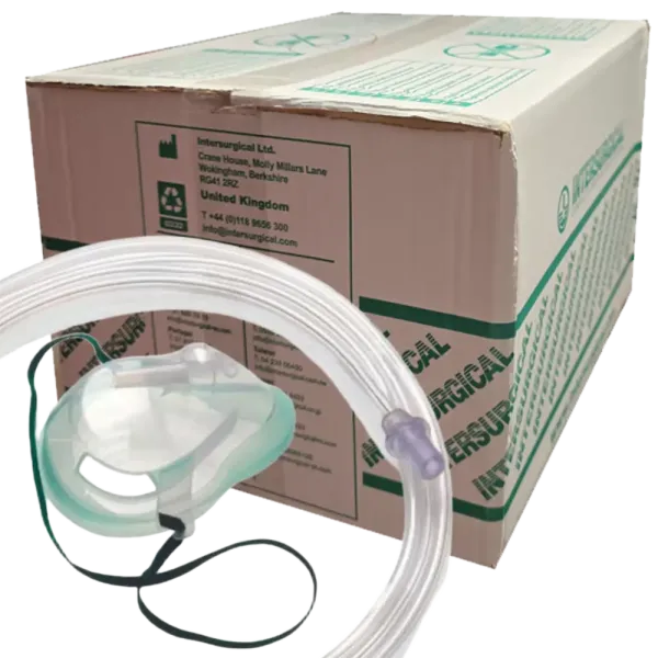 40 x Sauerstoff-Maske INTERSURGICAL für Kinder mit 1,8 m Schlauch