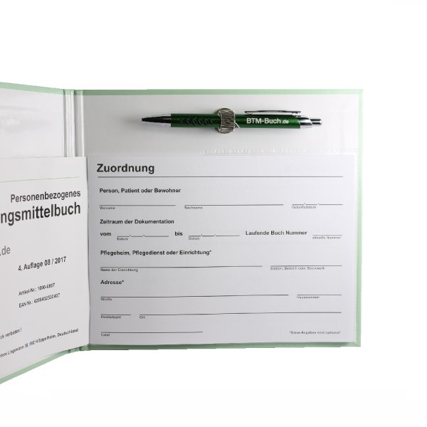 Schreibmappe für kleine Betäubungsmittelbücher