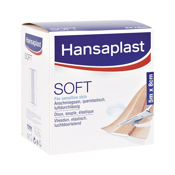 Hansaplast SOFT 8 cm x 5 m Wundpflaster hautfreundlich