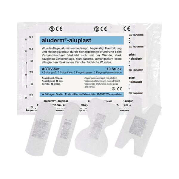 aluderm-aluplast Sortiment Activ-Set SÖHNGEN elastisch 10 Pflaster