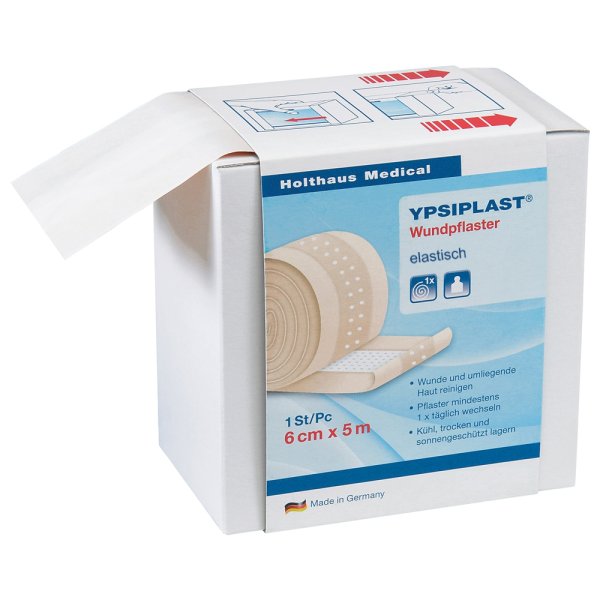 Ypsiplast Wundpflaster 6 cm x 5 m HOLTHAUS elastisch