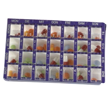Dosett S Medikamenten-Kasette blau Tablettendose für 1 Woche
