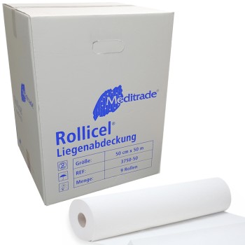 Ärztekrepp Meditrade Rollicel Liegenrollen 50 cm x 50 m 9 Stück für Untersuchungsliege