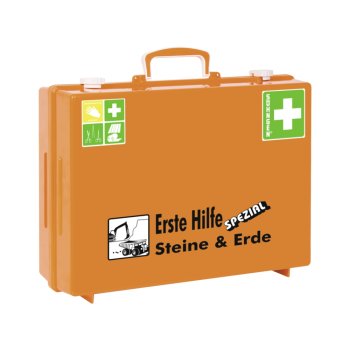 Erste Hilfe Koffer SPEZIAL Steine & Erde SÖHNGEN Verbandkasten MT-CD orange