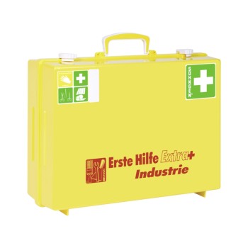 Erste Hilfe Koffer extra + INDUSTRIE SÖHNGEN Verbandkasten MT-CD gelb