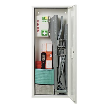 Anbausafe Trage weiß gefüllt SÖHNGEN Stehschrank mit Trage und Verbandkasten Norm nach 13157