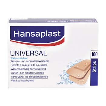 Hansaplast Universal Strips 3,0 x 7,2 cm Wundpflaster elastisch wasserfest 100 Stück