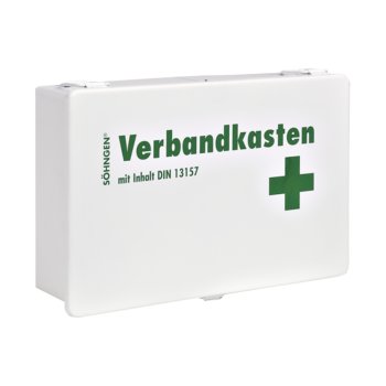 Verbandkasten SÖHNGEN KIEL Stahlblech weiß mit Füllung Standard DIN 13157