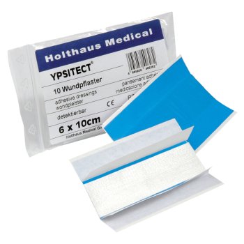 YPSITECT Wundpflaster 6 cm x 10 cm HOLTHAUS wasserfest detektierbar 10 Stück