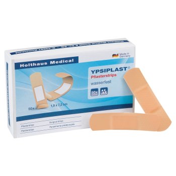 YPSIPLAST Pflasterstrips 1,9 x 7,2 cm HOLTHAUS wasserfest 50 Stück