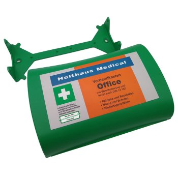 Erste Hilfe Koffer HOLTHAUS Office Verbandkasten mit DIN 13157 mit Wandhalterung