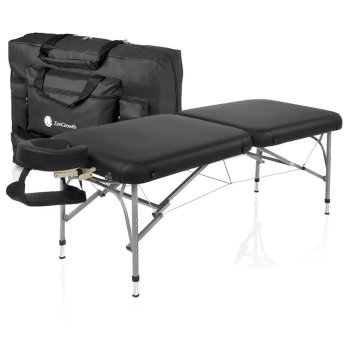 Kofferliege und Massageliege 2-teilig klappbar ZenGrowth Artarmon Untersuchungsliege schwarz