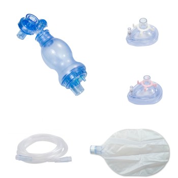 AERObag Beatmungsbeutel-Set Baby HUM PVC mit 2 Masken + O2-Schlauch + Reservoirbeutel