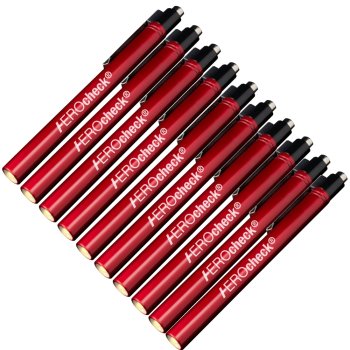 10 x AEROcheck Diagnostiklampe LED rot HUM Diagnostikleuchte aus Metall