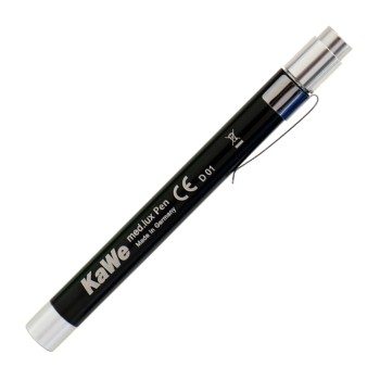 med.lux Pen LED schwarz KAWE mit Druckknopf und Dauerlichtfunktion
