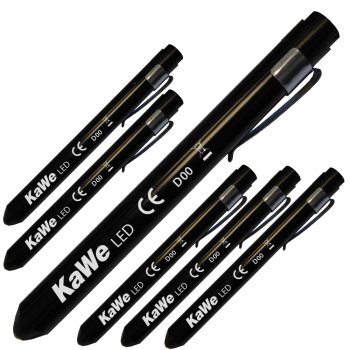 6 x Diagnostikleuchte LED KAWE schwarz aus Metall mit Druckknopf