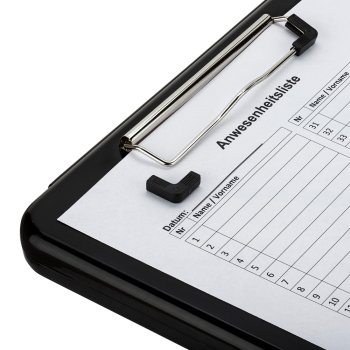 Klemmbrett mit Aufbewahrungsfach schwarz Läufer 55800 Clipboard Formularhalter