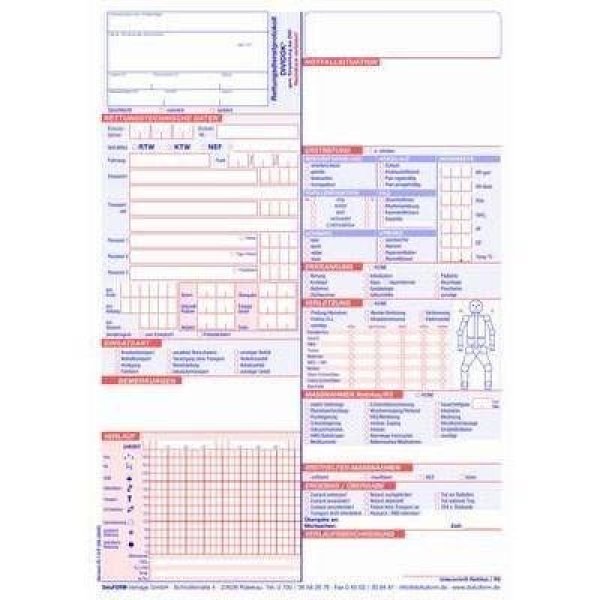 Rettungsdienst Protokoll 800 Stück