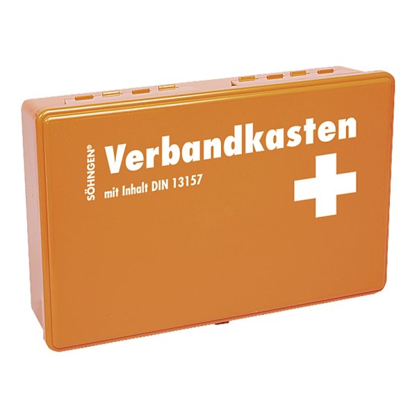 Verbandkasten SÖHNGEN KIEL orange mit Füllung Standard DIN 13157