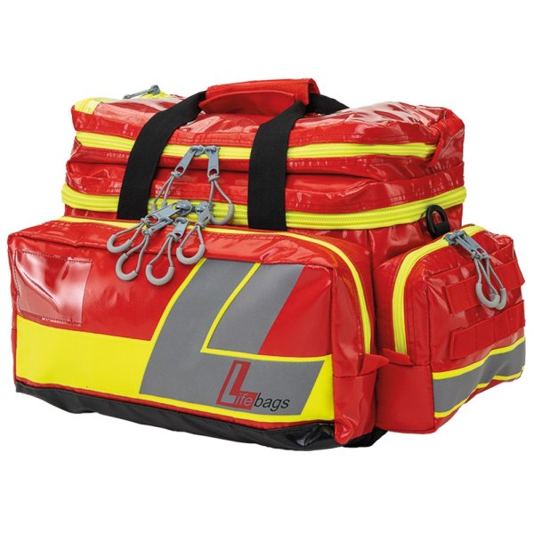 Notfalltasche Lifebag M rot SÖHNGEN Sanitätstasche mit Frottasche und Deckelfach und und 2 Seitentaschen