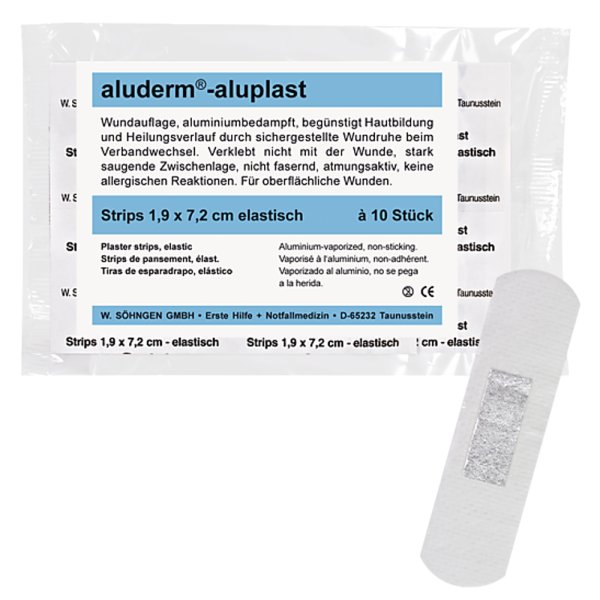 aluderm-aluplast Strips 1,9 x 7,2 cm SÖHNGEN elastisch 10 Stück