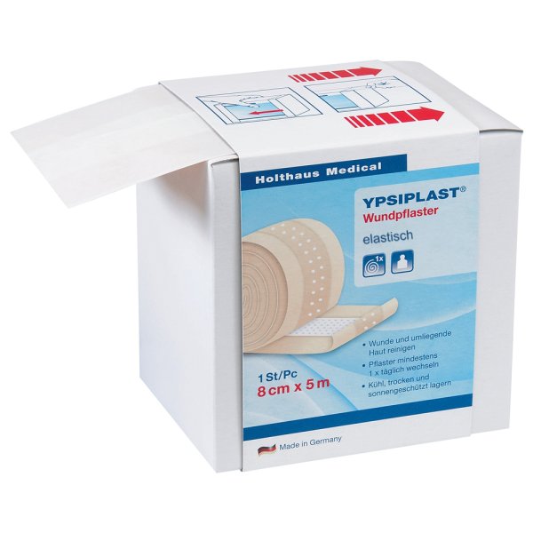 Ypsiplast Wundpflaster 8 cm x 5 m HOLTHAUS elastisch