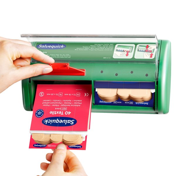 Pflasterspender Salvequick CEDERROTH leer mit Spezialschlüssel